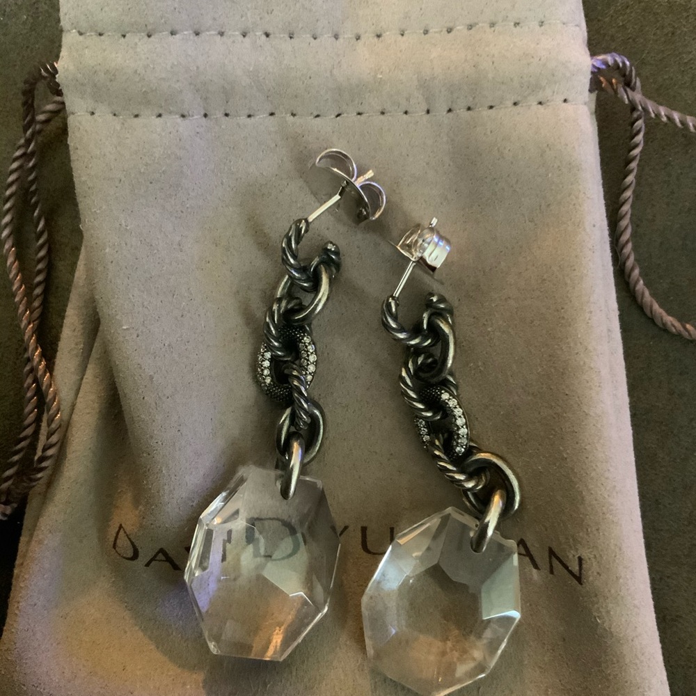 Authentic David Yurman Crystal and Ice Earrings